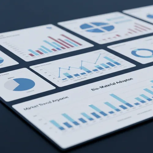 Market trend charts and graphs for bio-materials