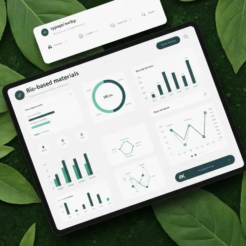 BioMateriality platform showcasing bio-based materials data