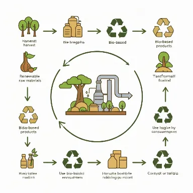 Bio-based Material Lifecycle Diagram
